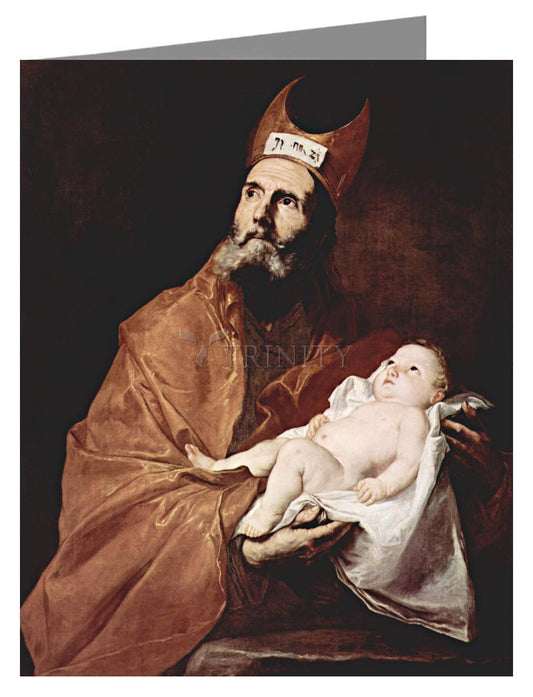 St. Simeon Holding Christ Child - Note Card Custom Text