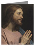 Custom Text Note Card - Head of Christ by Museum Art
