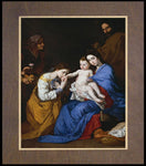 Wood Plaque Premium - Holy Family with Sts. Anne and Catherine of Alexandria by Museum Art