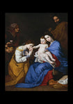 Holy Card - Holy Family with Sts. Anne and Catherine of Alexandria by Museum Art