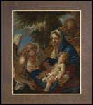 Wood Plaque Premium - Holy Family with Angels by Museum Art