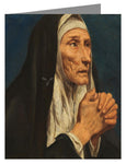 Custom Text Note Card - St. Monica by Museum Art