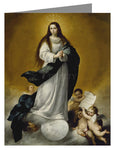 Custom Text Note Card - Immaculate Conception by Museum Art