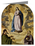 Custom Text Note Card - Immaculate Conception with Sts. Joachim and Anne by Museum Art