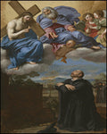 Wood Plaque - St. Ignatius Loyola's Vision of Christ and God the Father at La Storta by Museum Art
