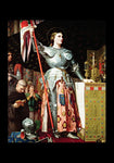 Holy Card - St. Joan of Arc at Coronation of Charles VII by Museum Art
