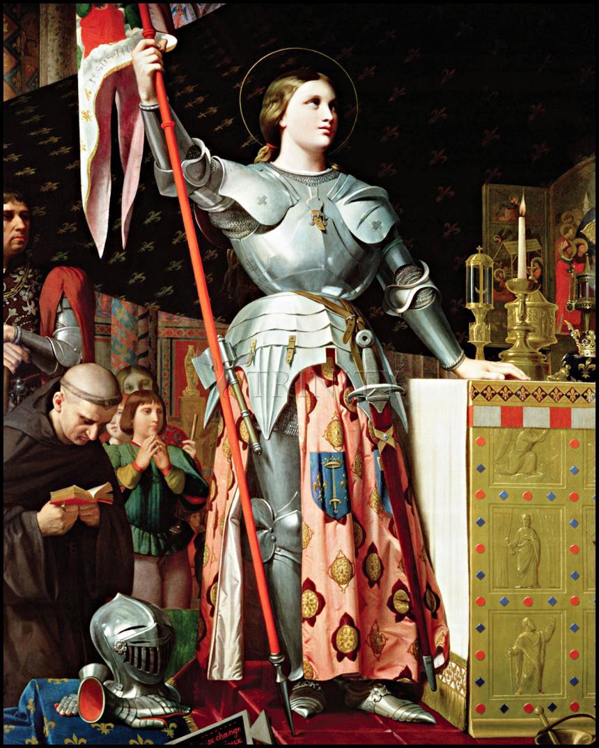 St. Joan of Arc at Coronation of Charles VII - Wood Plaque