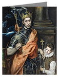 Custom Text Note Card - St. Louis, King of France by Museum Art