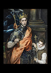 Holy Card - St. Louis, King of France by Museum Art