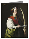 Custom Text Note Card - St. Lucy by Museum Art