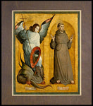 Wood Plaque Premium - Sts. Michael Archangel and Francis of Assisi by Museum Art