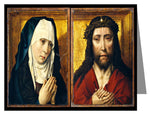 Custom Text Note Card - Mourning Mary - Man of Sorrows by Museum Art