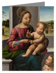 Custom Text Note Card - Madonna and Child with Young St. John the Baptist by Museum Art