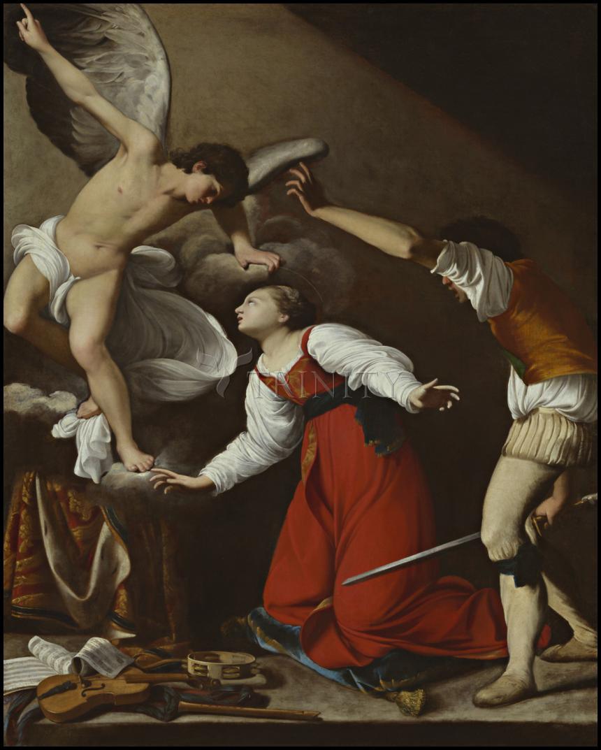 Martyrdom of St. Cecilia - Wood Plaque
