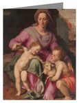 Custom Text Note Card - Madonna and Child with Infant St. John the Baptist by Museum Art