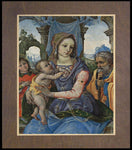 Wood Plaque Premium - Madonna and Child with St. Joseph and Angel by Museum Art