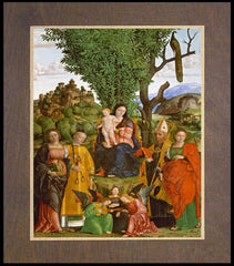 Wood Plaque Premium - Madonna and Child with Saints by Museum Art