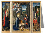 Custom Text Note Card - Nativity with Donors and Sts. Jerome and Leonard by Museum Art