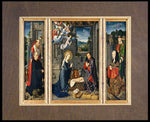 Wood Plaque Premium - Nativity with Donors and Sts. Jerome and Leonard by Museum Art