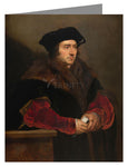 Custom Text Note Card - St. Thomas More by Museum Art