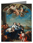 Custom Text Note Card - Departure of Sts. Paula and Eustochium for the Holy Land by Museum Art