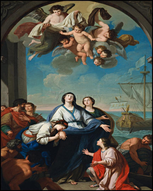 Departure of Sts. Paula and Eustochium for the Holy Land - Wood Plaque