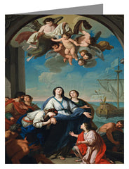 Note Card - Departure of Sts. Paula and Eustochium for the Holy Land by Museum Art