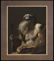 Wood Plaque Premium - St. Paul the Hermit by Museum Art