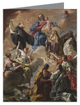 Custom Text Note Card - Saints Presenting Devout Woman to Blessed Virgin Mary and Child by Museum Art