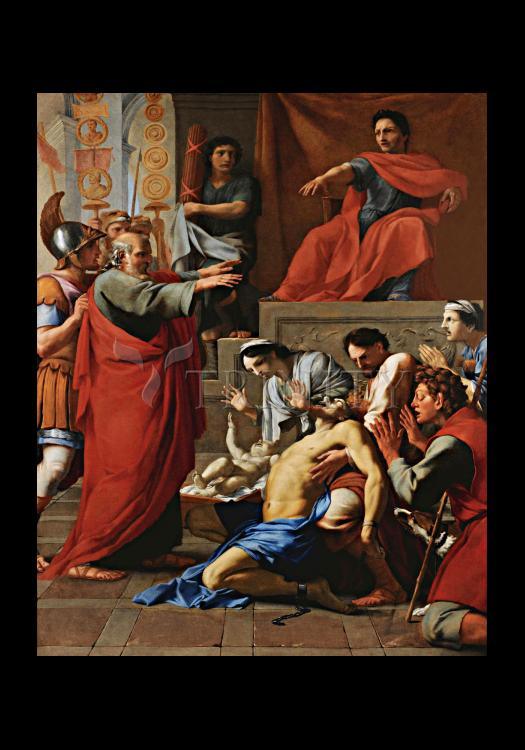 St. Paul Exorcizing Possessed Man - Holy Card