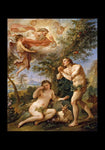 Holy Card - Rebuke of Adam and Eve by Museum Art