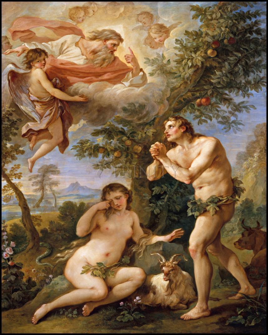 Rebuke of Adam and Eve - Wood Plaque