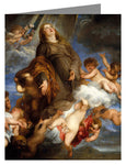 Custom Text Note Card - St. Rosalia Interceding for Plague-stricken of Palermo by Museum Art