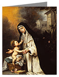 Custom Text Note Card - St. Rose of Lima by Museum Art