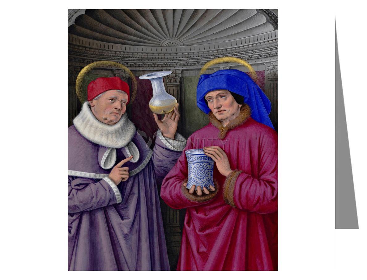 Sts. Cosmas and Damian - Note Card Custom Text