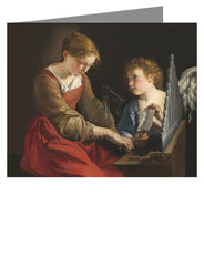 Custom Text Note Card - St. Cecilia by Museum Art