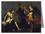 Custom Text Note Card - St. Agatha Attended by St. Peter and Angel in Prison by Museum Art
