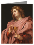 Custom Text Note Card - St. John the Evangelist by Museum Art