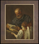 Wood Plaque Premium - St. Matthew and Angel by Museum Art