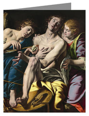 Custom Text Note Card - St. Sebastian by Museum Art