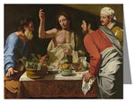 Custom Text Note Card - Supper at Emmaus by Museum Art