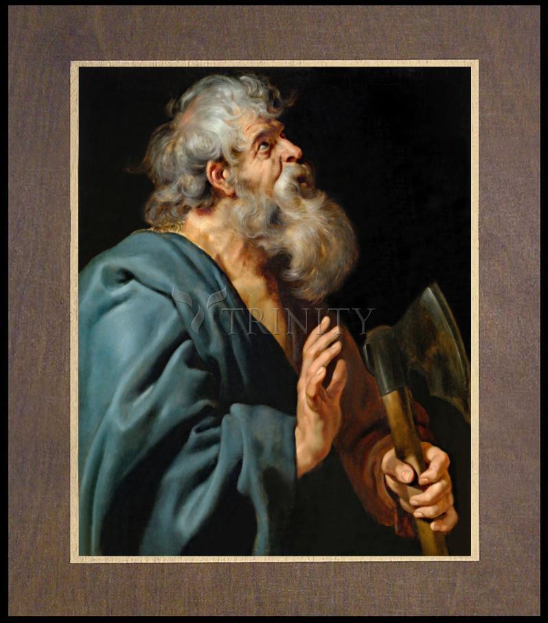 St. Matthias the Apostle - Wood Plaque Premium