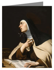 Custom Text Note Card - St. Teresa of Avila by Museum Art