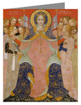 Custom Text Note Card - St. Ursula and Her Maidens by Museum Art