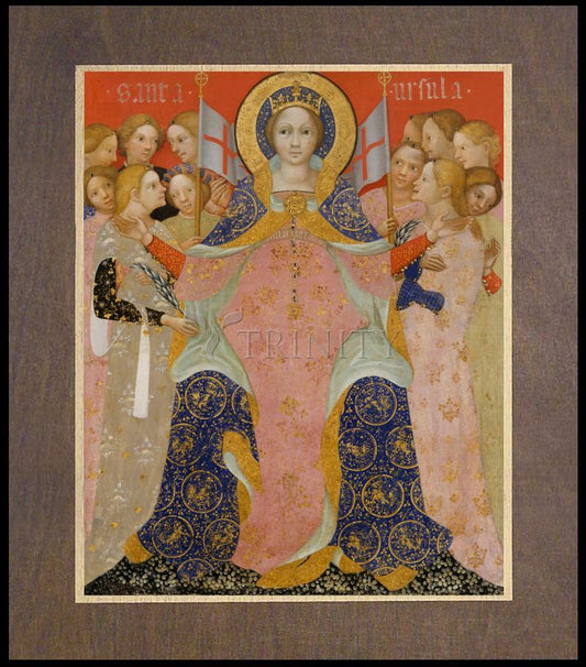 St. Ursula and Her Maidens - Wood Plaque Premium
