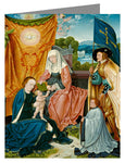 Custom Text Note Card - Mary and Child with Sts. Anne, Gereon, and Donor by Museum Art