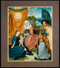 Wood Plaque Premium - Mary and Child with Sts. Anne, Gereon, and Donor by Museum Art