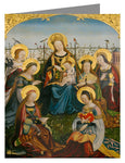 Custom Text Note Card - Mary and Child with Saints by Museum Art