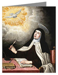 Custom Text Note Card - St. Teresa of Avila by Museum Art