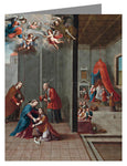 Custom Text Note Card - Visitation and Birth of St. John the Baptist by Museum Art
